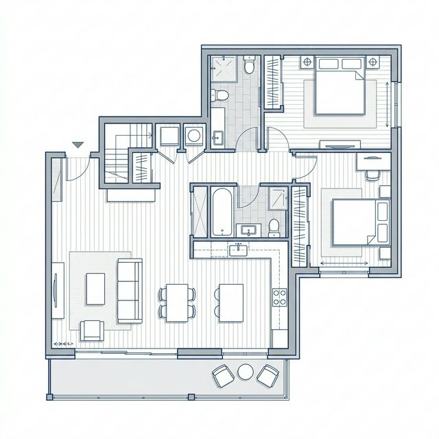 Planta Studio 28,6m² Somos Lapa